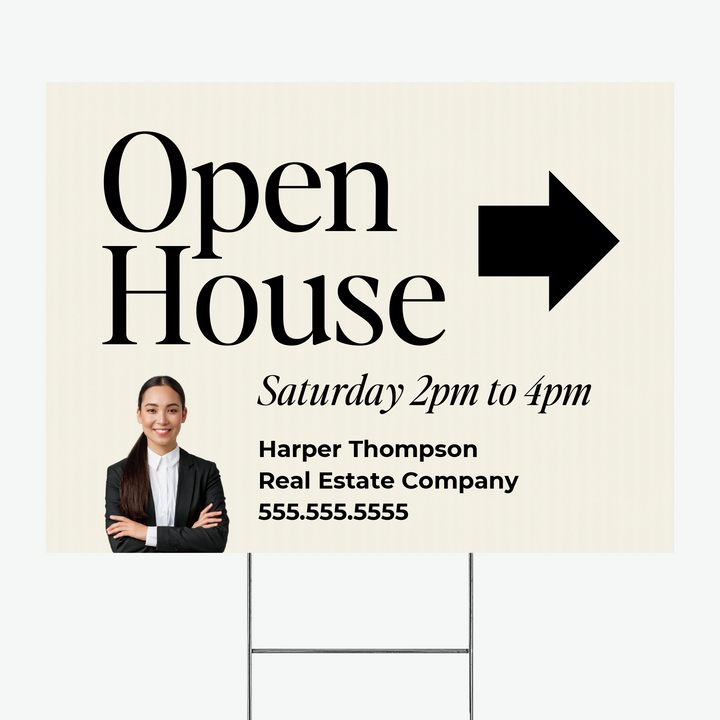 Customizable | Open House Real Estate Yard Sign | DSY-26 Yard Sign Market Dwellings   