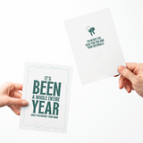 It's Been A Whole Year Home Anniversary | Real Estate & Mortgage Greeting Cards with Envelopes Greeting Card Market Dwellings