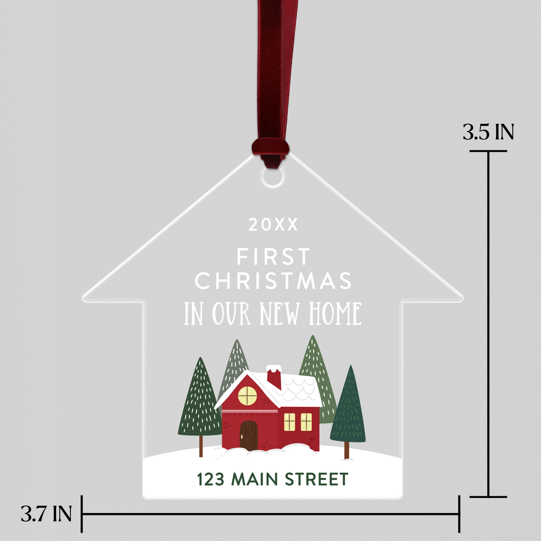 Customizable | First Christmas In Our New Home Ornaments Ornament Market Dwellings   