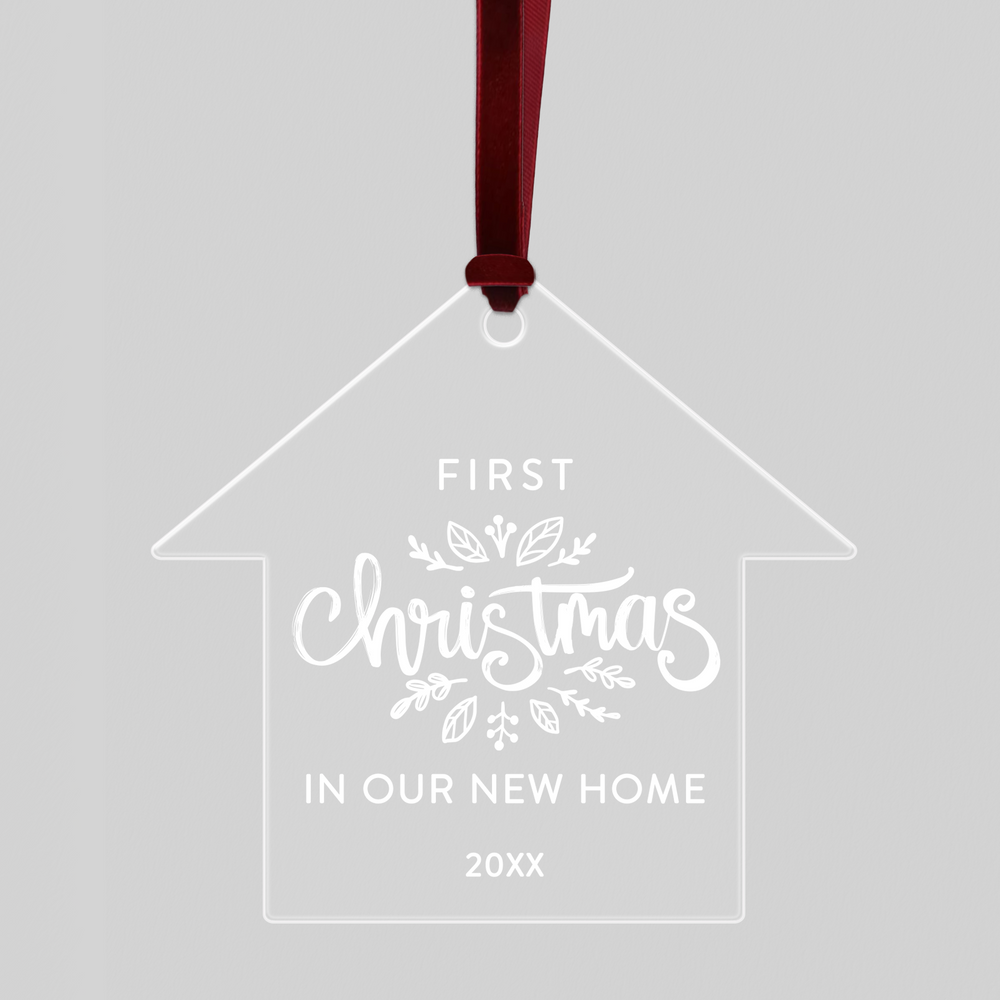 Customizable | First Christmas In Our New Home Ornaments Ornament Market Dwellings   