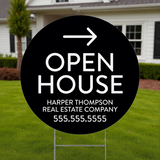Open House Circle Yard Sign Directional Sign Market Dwellings