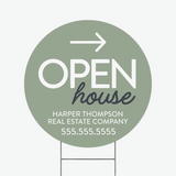 Open House Circle Yard Sign Directional Sign Market Dwellings SAGE 1