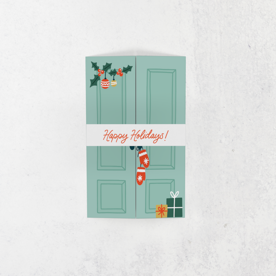 Customizable | Set of Happy Holidays Greeting Cards | Envelopes Included | 7-GC008 Greeting Card Market Dwellings   