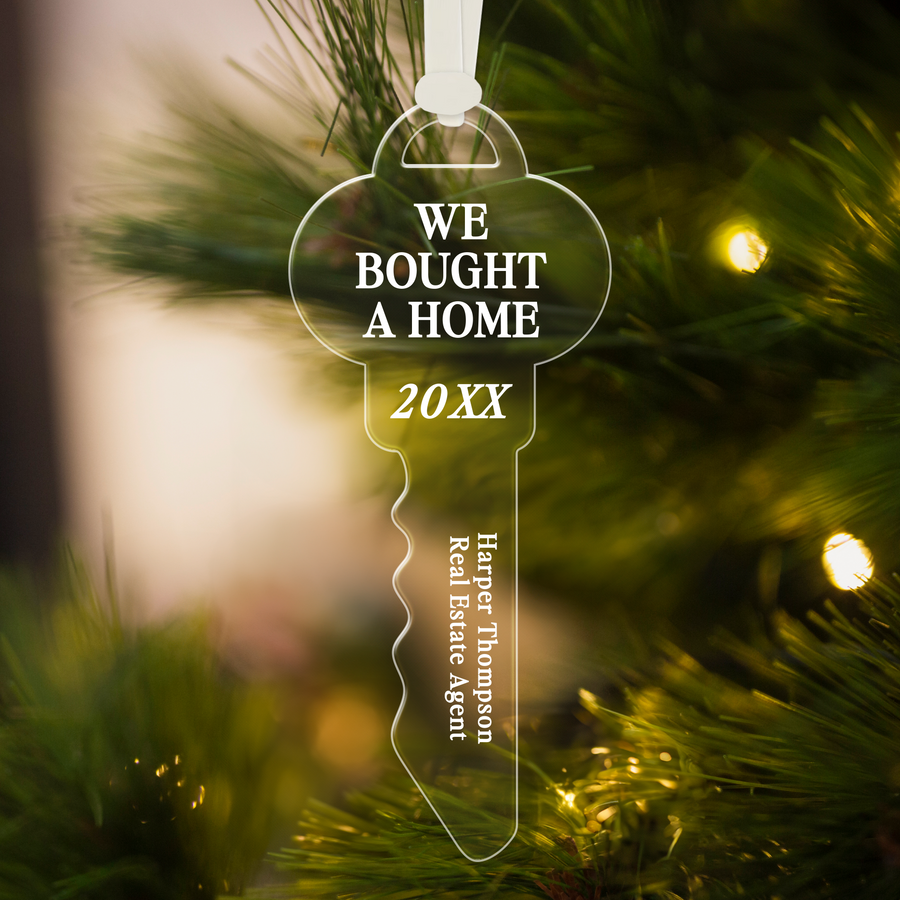 Customizable | We Bought A Home Key Ornaments Ornament Market Dwellings Same Customization For Each Ornament CREAM 