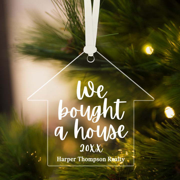 Customizable | We Bought A House Ornaments Ornament Market Dwellings Same Customization For Each Ornament CREAM 