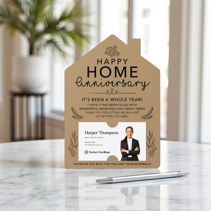 Set of Home Anniversary Real Estate Mailers | Envelopes Included | M34-M001 Mailer Market Dwellings