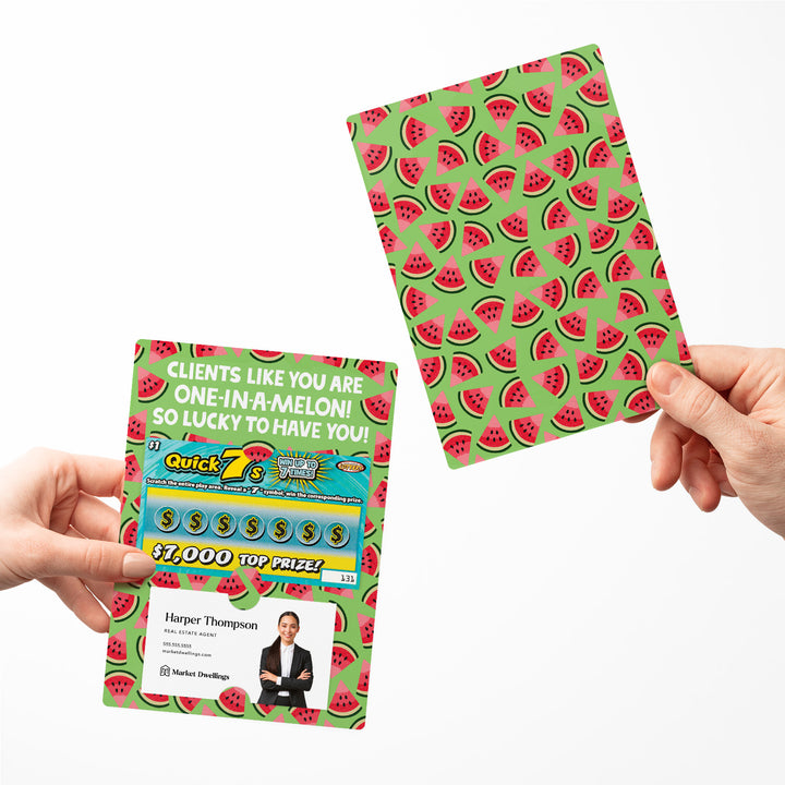 Set of Clients Like You Are One-In-A-Melon! So Lucky To Have You! | Summer Mailers | Envelopes Included | M48-M002-AB Mailer Market Dwellings