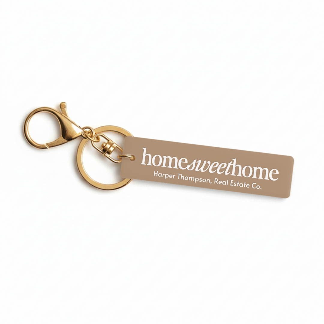 Customizable Home Sweet Home Keychains Keychain Market Dwellings COCONUT