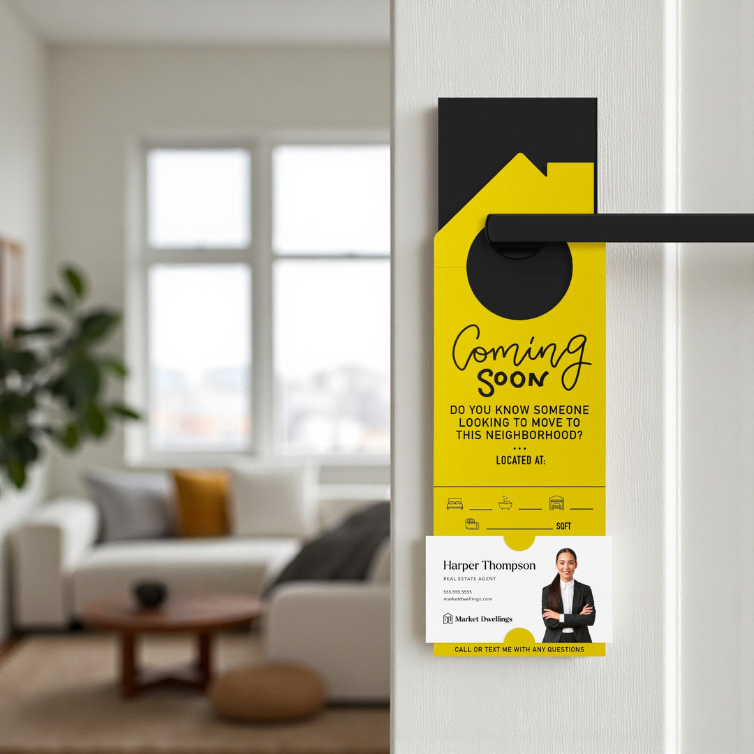 Coming Soon Door Hangers Door Hanger Market Dwellings