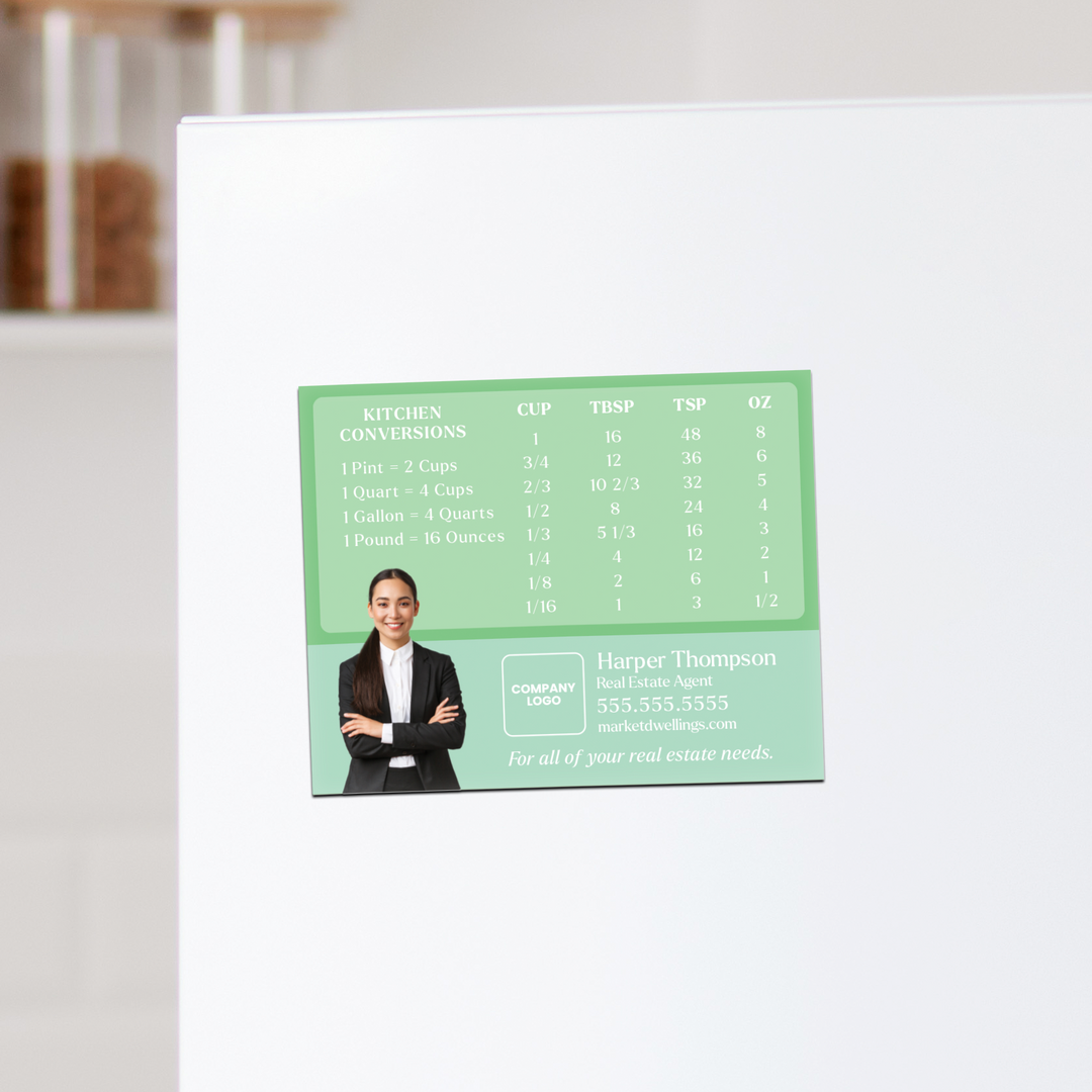 Customizable | Kitchen Conversions With Photo Refrigerator Magnets | DSM-25-AB Magnet Market Dwellings SEAFOAM  