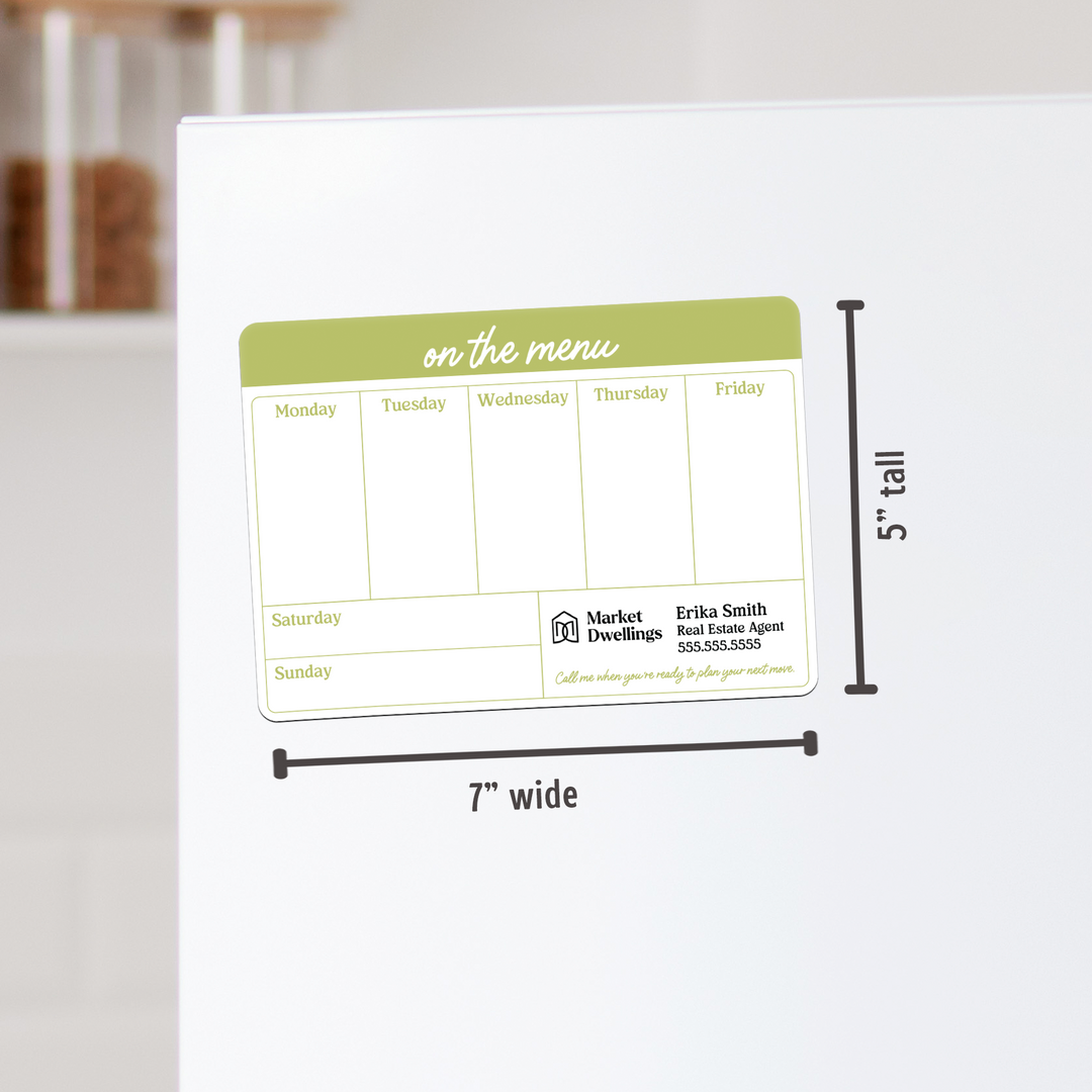Customizable | Dry Erase Memo Refrigerator Magnets | DSM57-11-AB Magnet Market Dwellings   