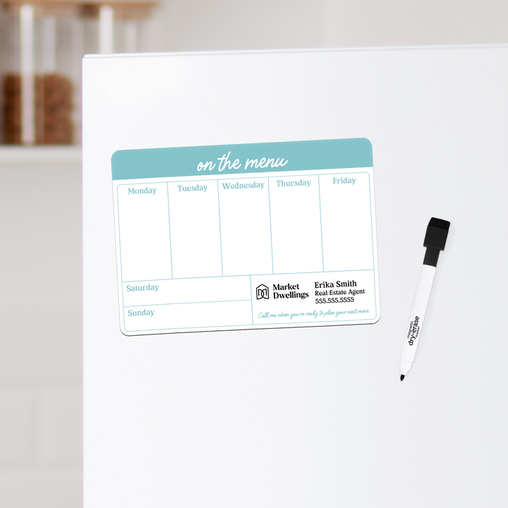 Customizable | Dry Erase Memo Refrigerator Magnets | DSM57-11-AB Magnet Market Dwellings SKY  