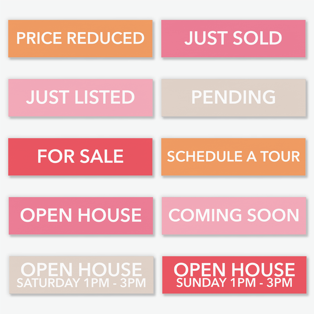 Customizable Real Estate Sign Rider Sign Rider Market Dwellings