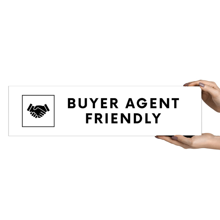 Buyer Agent Friendly Sign Rider | DSR-9 Sign Rider Market Dwellings WHITE Corrugated Plastic None