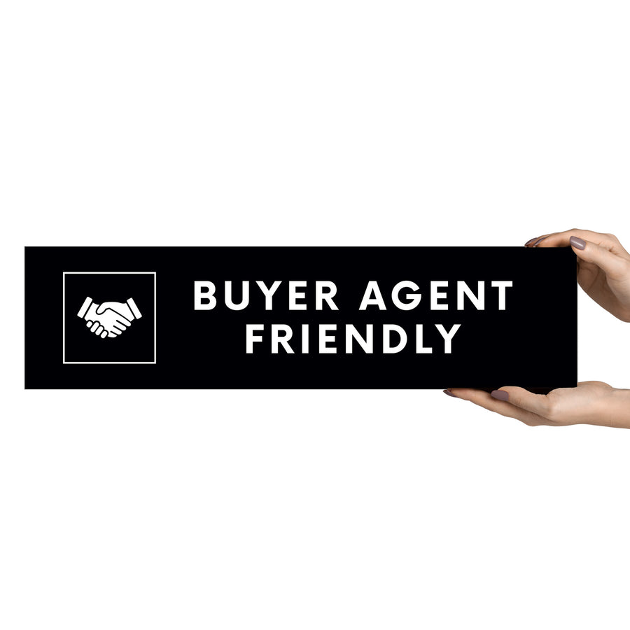 Buyer Agent Friendly Sign Rider | DSR-9 Sign Rider Market Dwellings BLACK Corrugated Plastic None