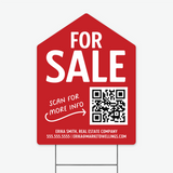 For Sale QR Code Real Estate Yard Sign Yard Sign Market Dwellings REGAL RED 1