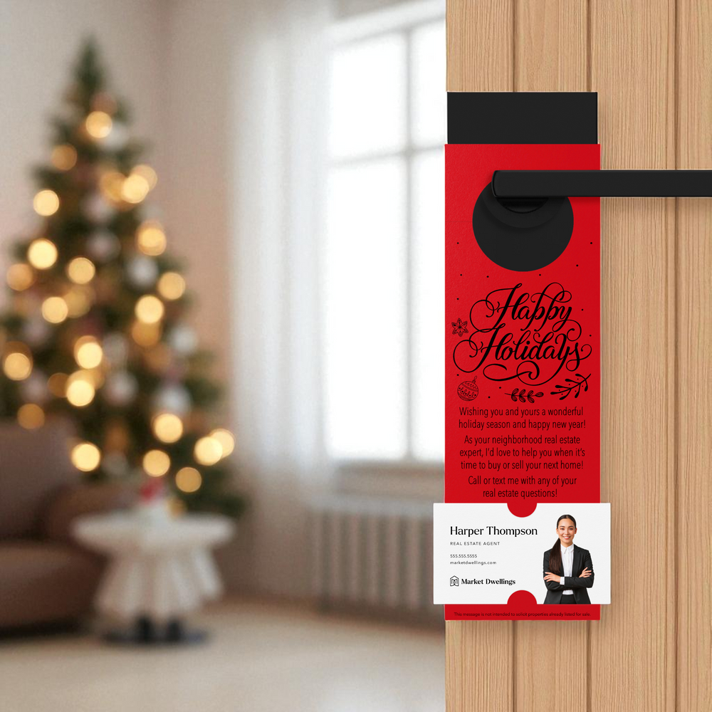 Happy Holidays | Real Estate Neighbor Door Hangers Door Hanger Market Dwellings