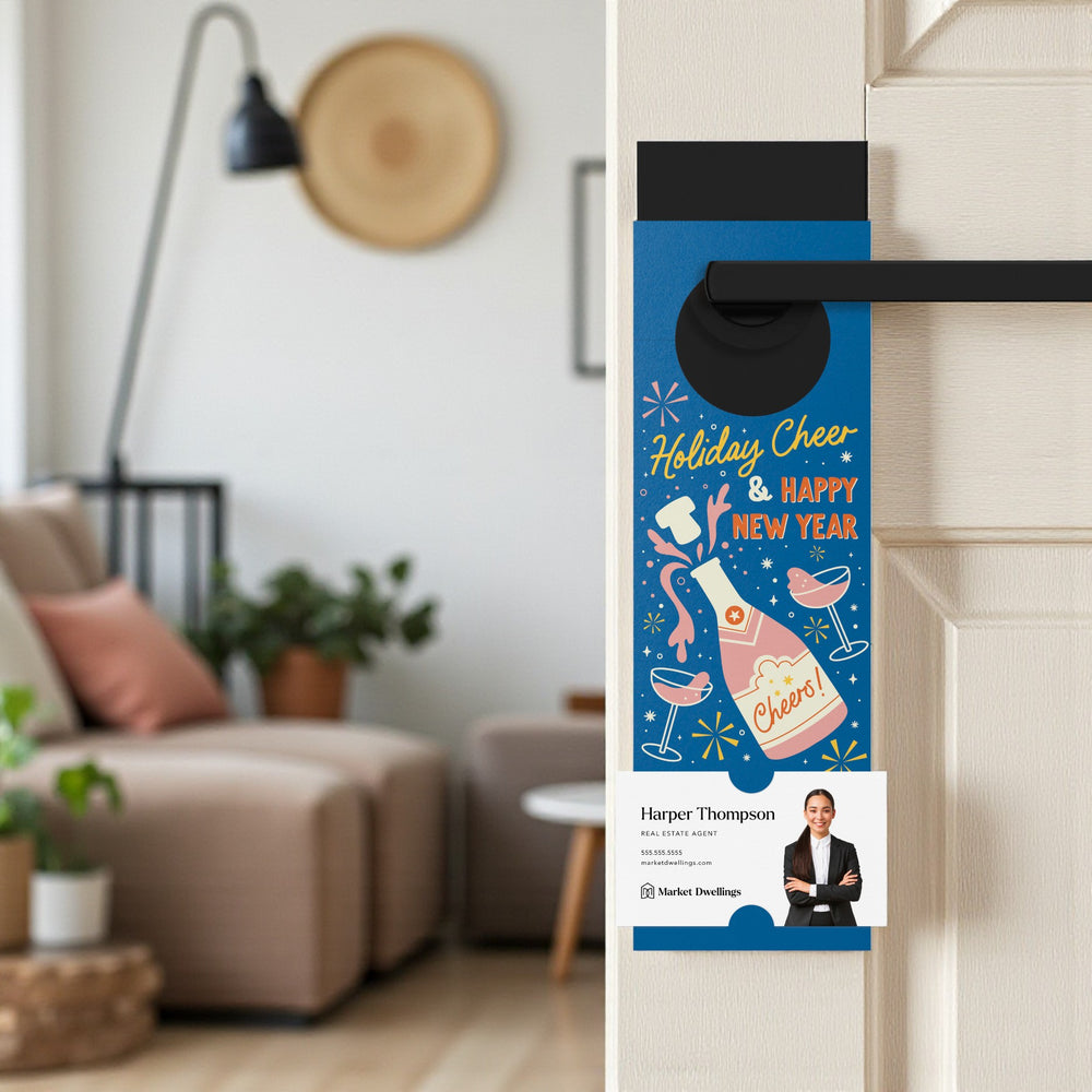 Festive Cheer and Happy New Year | Door Hangers Holiday Door Hanger Market Dwellings