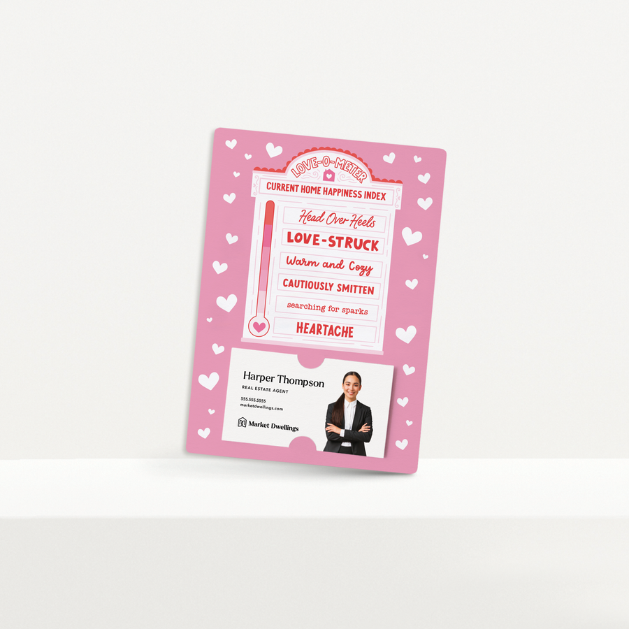 Set of  Love-O-Meter | Valentine's Day Mailers | Envelopes Included | M17-M007 Mailer Market Dwellings   