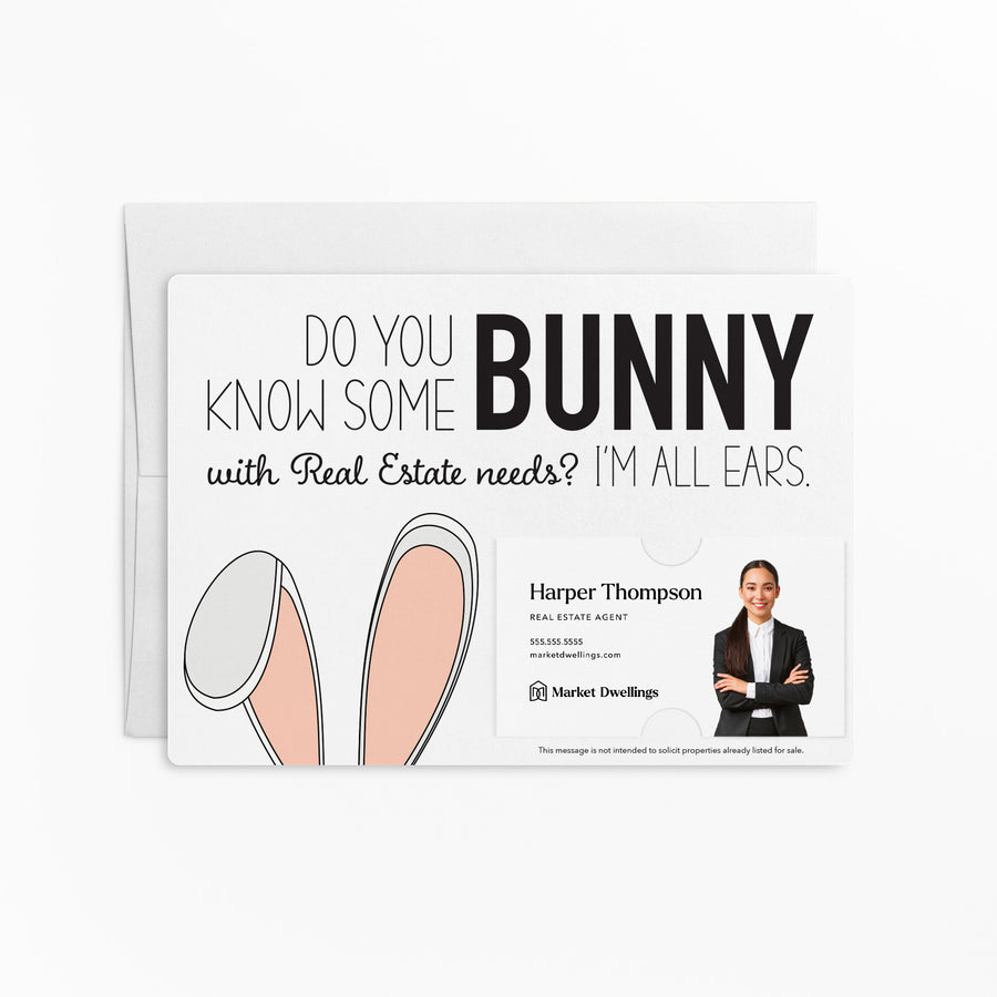 Set of "Do You Know Some BUNNY" Double Sided Mailers | Envelopes Included | Easter | E1-M003 Mailer Market Dwellings