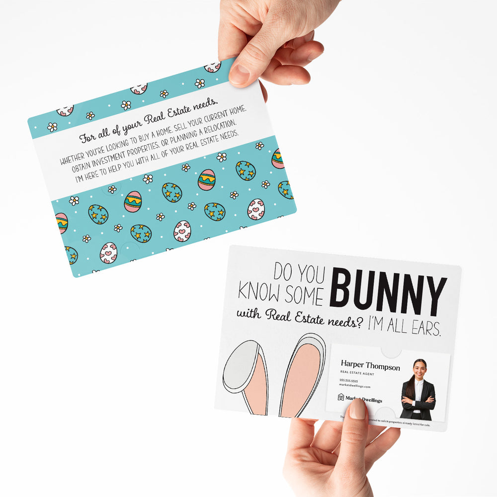 Set of "Do You Know Some BUNNY" Double Sided Mailers | Envelopes Included | Easter | E1-M003 Mailer Market Dwellings