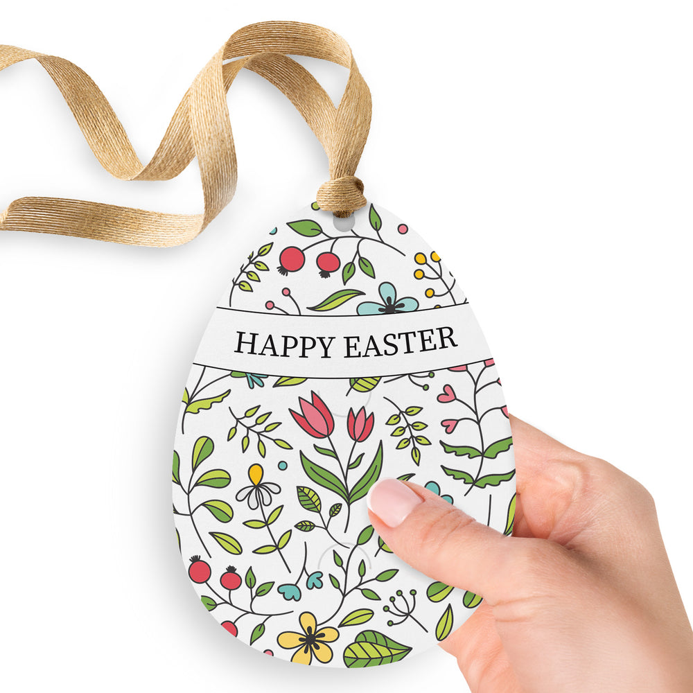 Happy Easter Floral Gift Tag | Spring | Pop By Gift Tag | E2-GT007 Gift Tag Market Dwellings