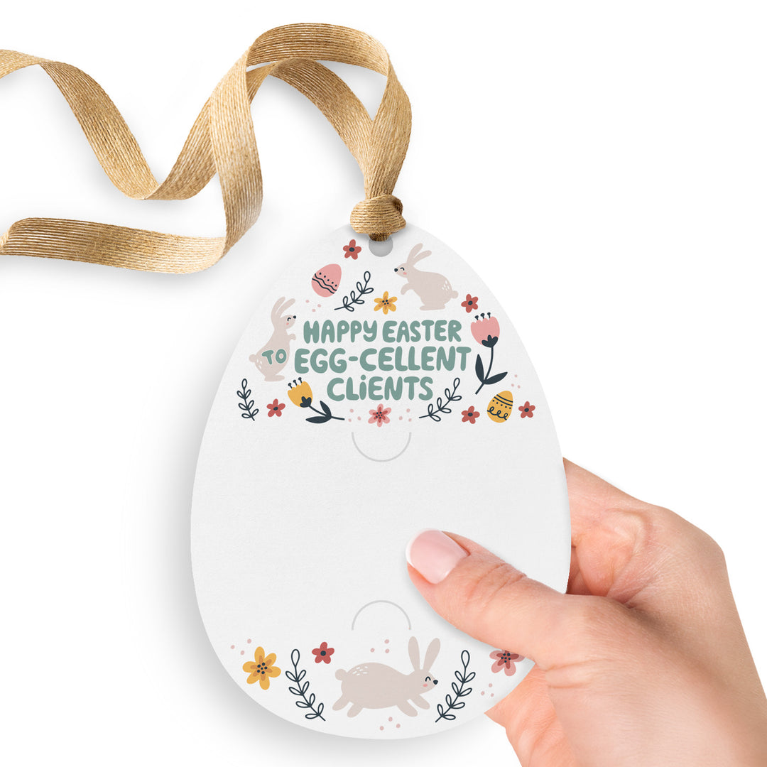 Happy Easter to Egg-Cellent Clients Gift Tags | Spring | Pop By Gift Tags | E6-GT007 Gift Tag Market Dwellings