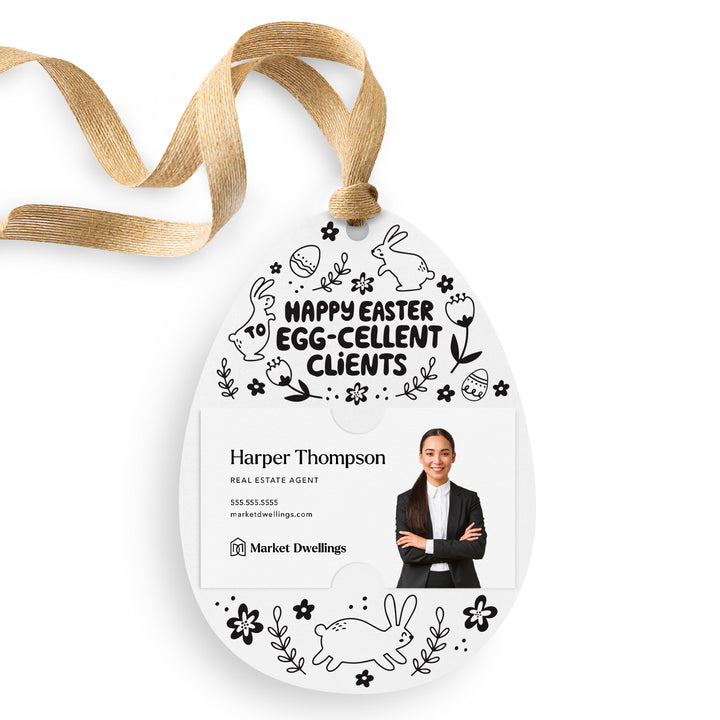 Happy Easter to Egg-cellent Clients | Easter Spring Gift Tags