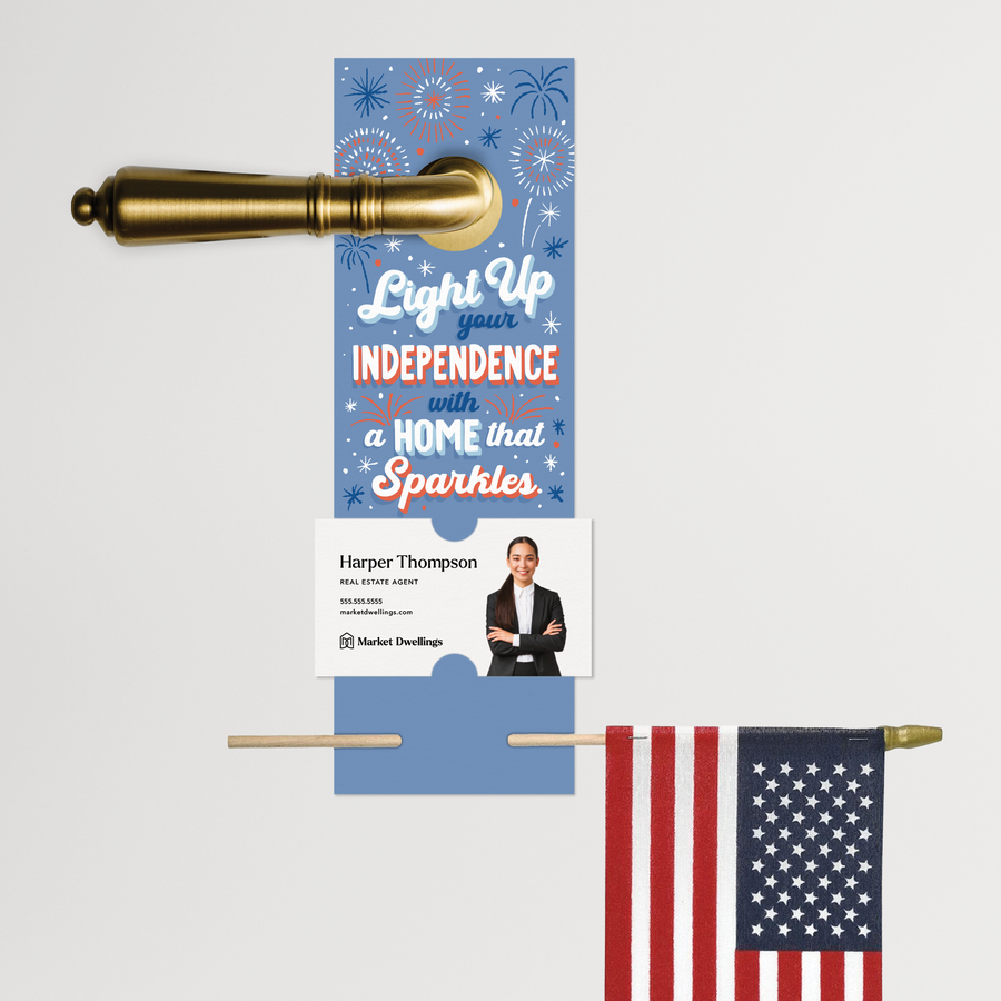 Light Up Your Independence With A Home That Sparkles. | 4th Of July Door Hangers | 29-DH004 Door Hanger Market Dwellings   