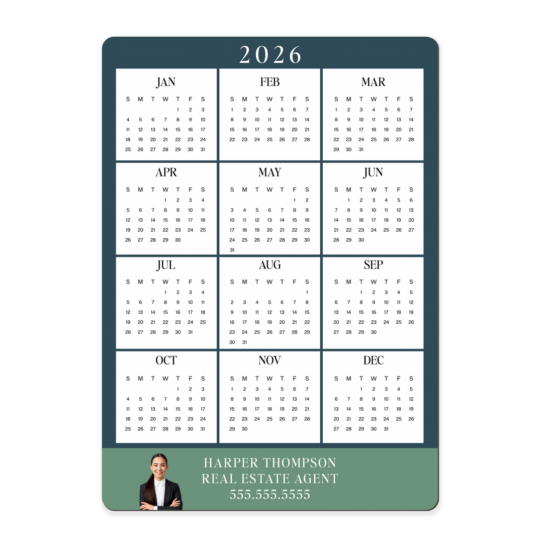 Customizable | 2026 Calendar Refrigerator Magnets Magnet Market Dwellings