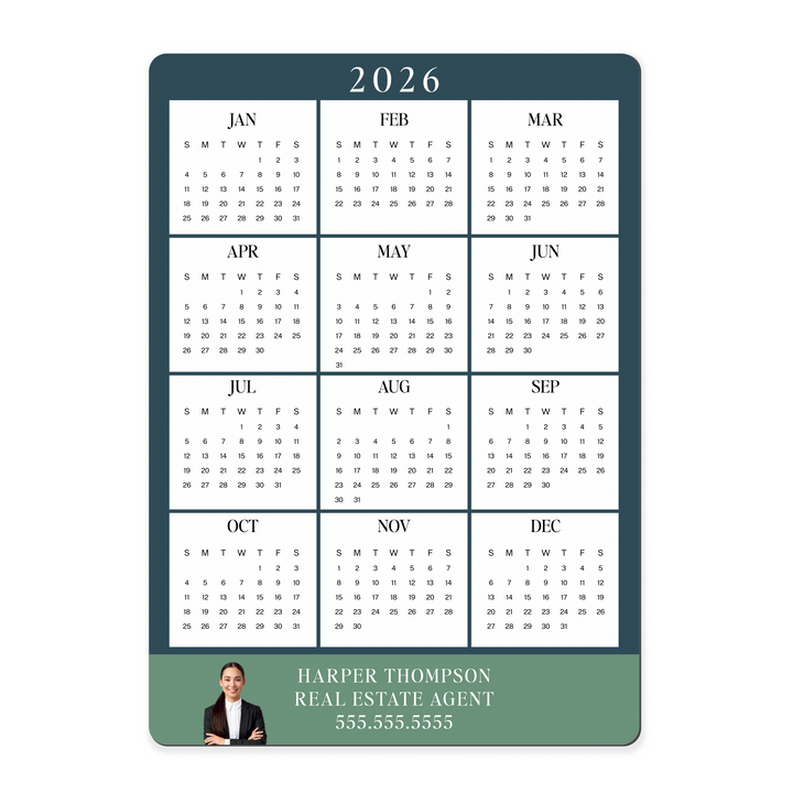 Customizable | 2026 Calendar Refrigerator Magnets Magnet Market Dwellings