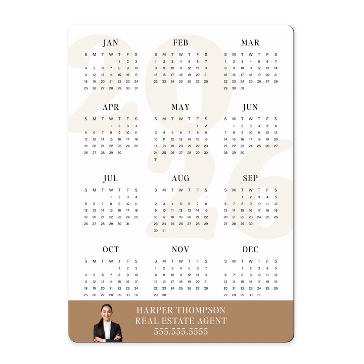 Customizable | 2026 Calendar Refrigerator Magnets Magnet Market Dwellings