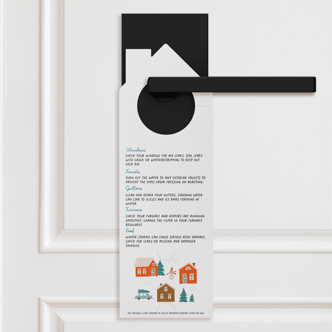 Winter Maintenance Checklist Door Hangers Door Hanger Market Dwellings