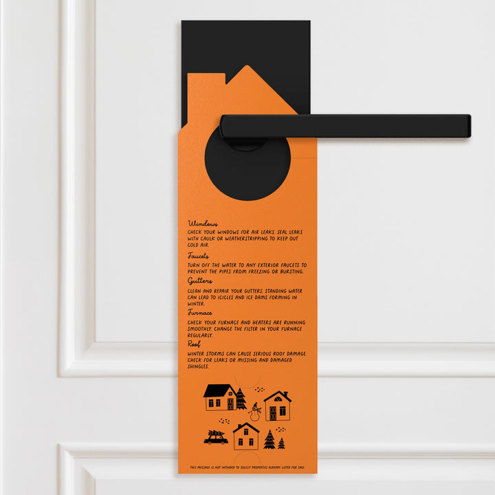 Winter Maintenance Checklist Door Hangers Door Hanger Market Dwellings