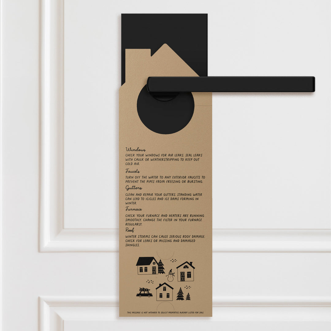 Winter Maintenance Checklist Door Hangers Door Hanger Market Dwellings