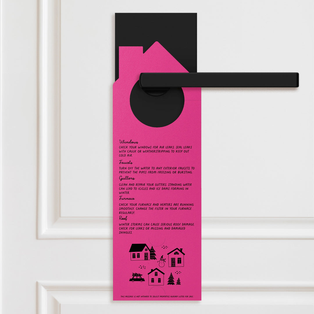 Winter Maintenance Checklist Door Hangers Door Hanger Market Dwellings