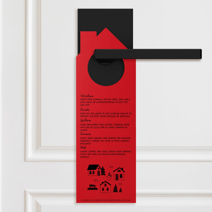 Winter Maintenance Checklist Door Hangers Door Hanger Market Dwellings