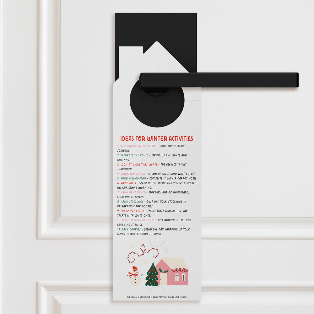 Ideas For Winter Activities Door Hangers Door Hanger Market Dwellings