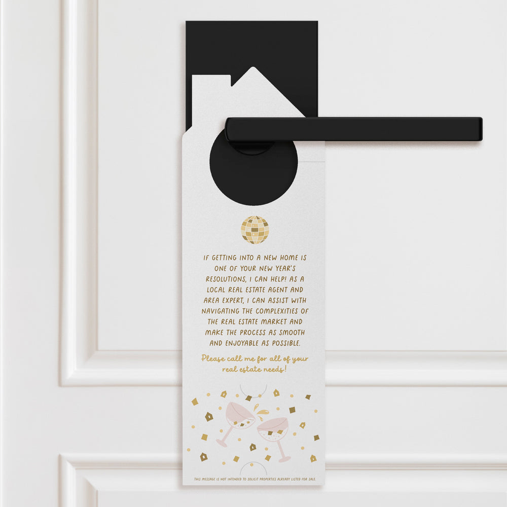 New Year, New House? | New Year Door Hangers | 144-DH002 Door Hanger Market Dwellings   