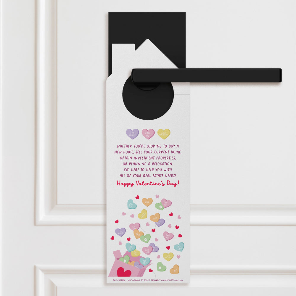 Ready To Have A Heart-To-Heart About Your Real Estate Goals? | Valentine's Day Door Hangers | 145-DH002 Door Hanger Market Dwellings   