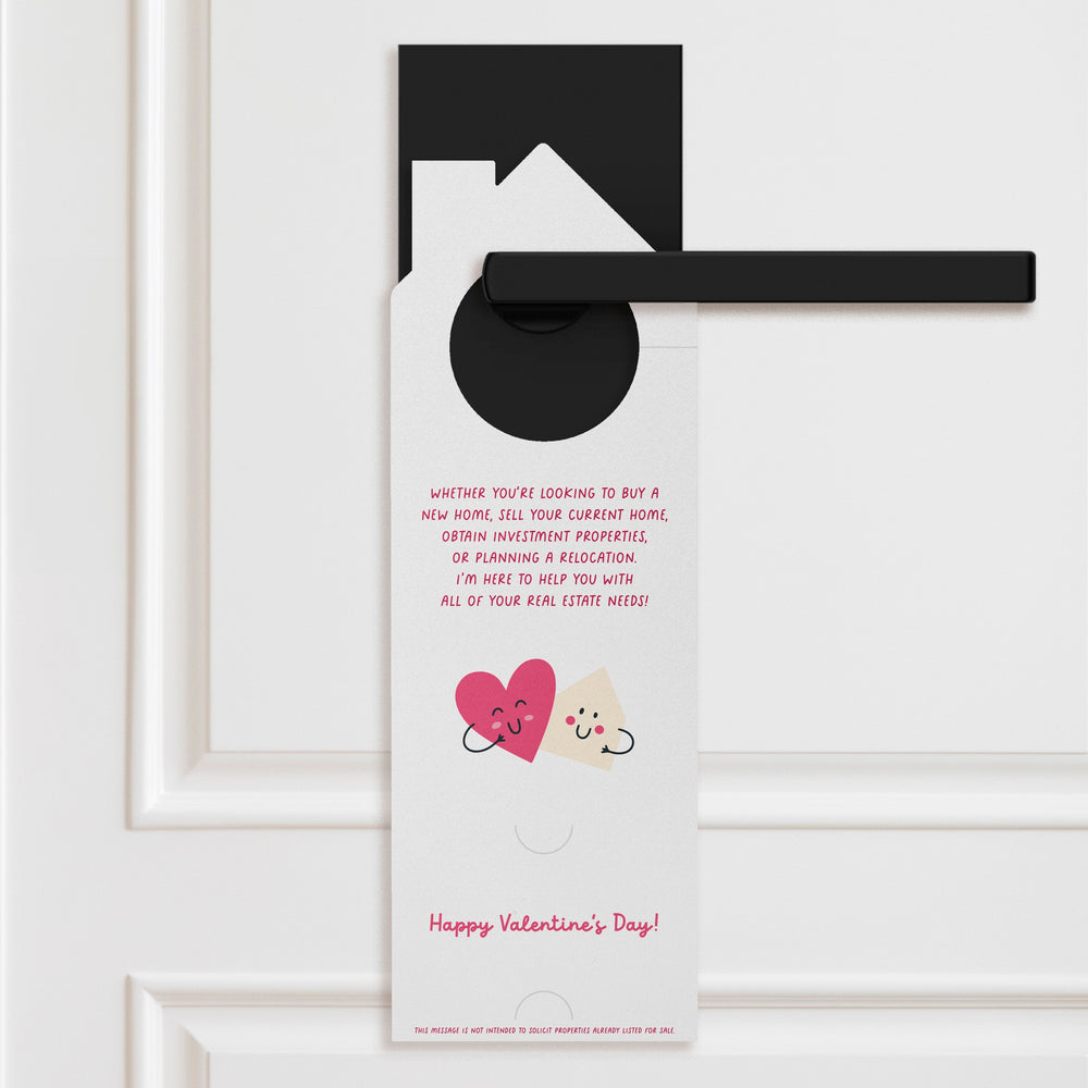 Let Me Be Your Real Estate Matchmaker! | Valentine's Day Door Hangers | 153-DH002 Door Hanger Market Dwellings   