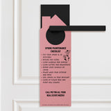 Hello Spring Maintenance Checklist Door Hangers Season Door Hanger Market Dwellings