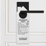 Hello Spring Maintenance Checklist Door Hangers Season Door Hanger Market Dwellings