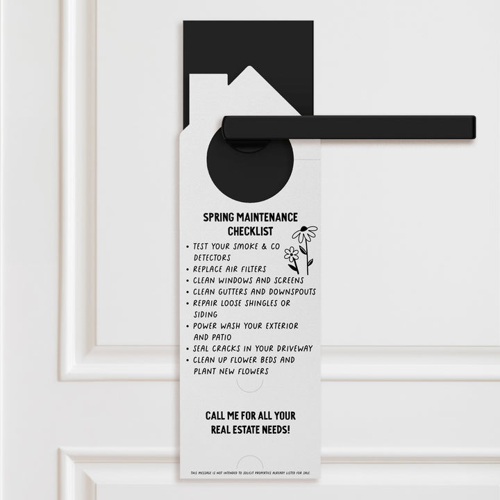 Hello Spring Maintenance Checklist Door Hangers Door Hanger Market Dwellings