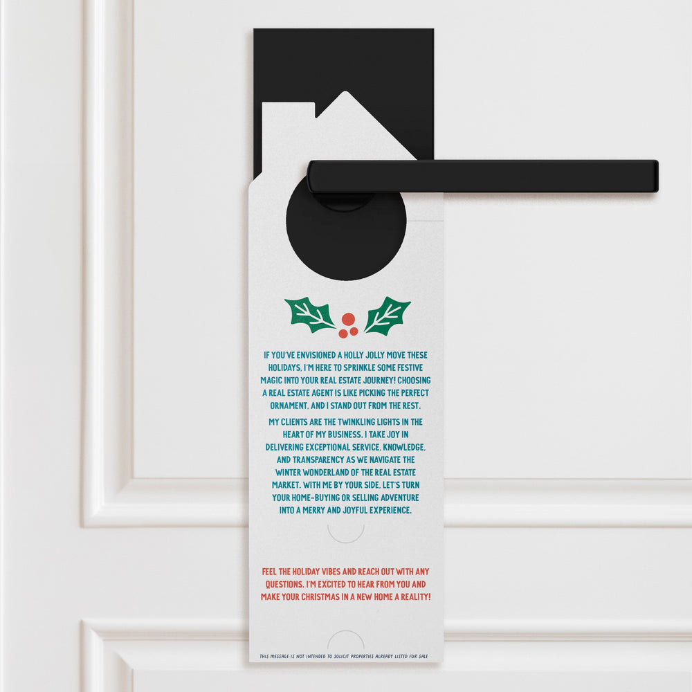 Your Holly Jolly Home Awaits This Christmas  | Christmas Door Hangers | 312-DH002 Door Hanger Market Dwellings   