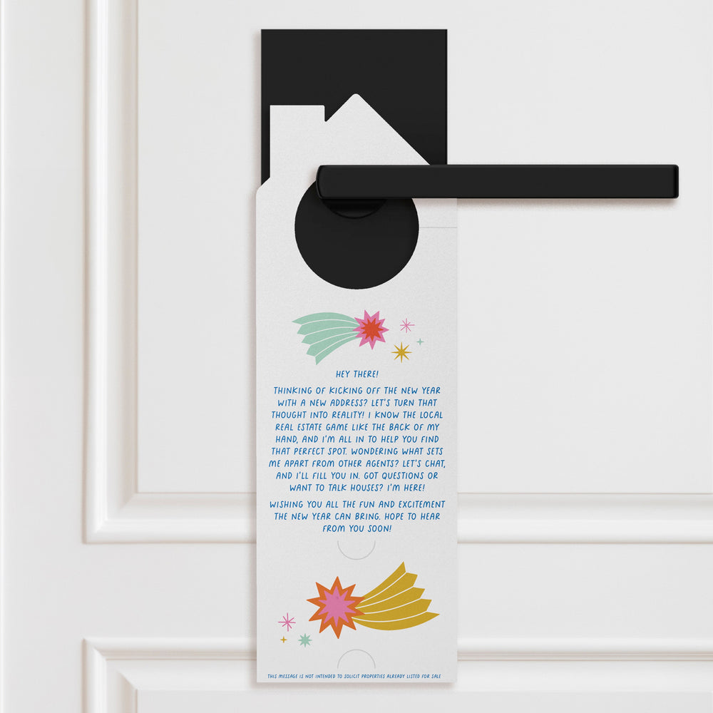 New Year. New Beginnings. New Home? | New Year Door Hangers | 313-DH002 Door Hanger Market Dwellings   