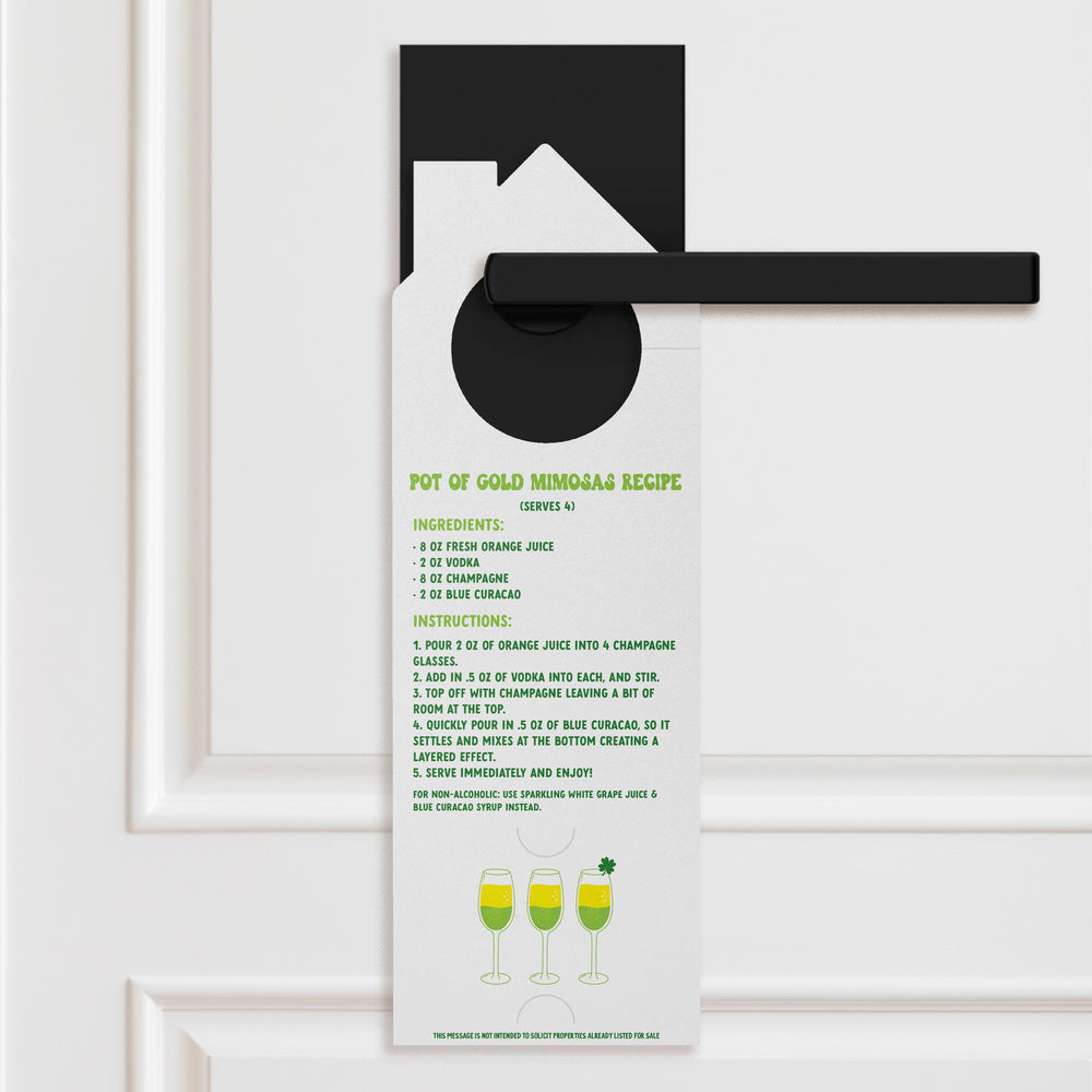 Pot Of Gold Mimosas Recipe Door Hangers Door Hanger Market Dwellings