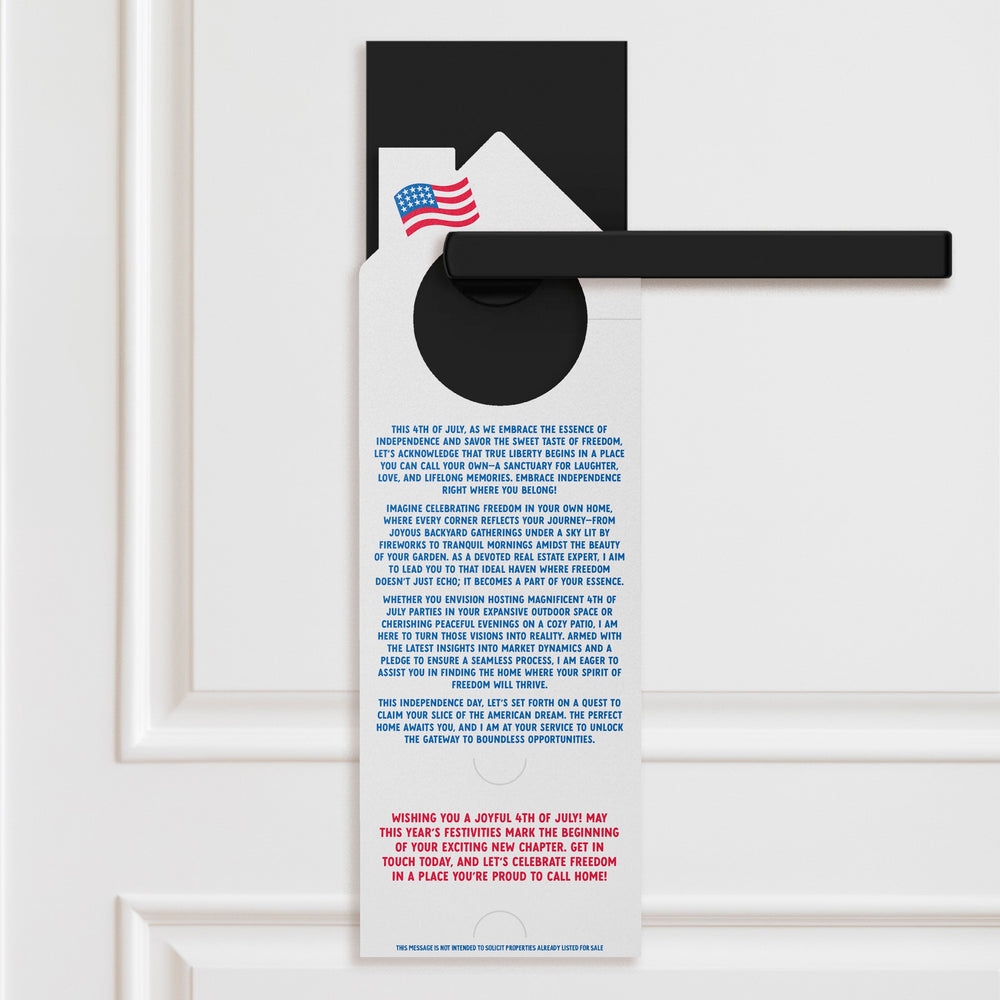 Let Freedom Ring, In Your Very Own Home! Happy 4th of July Door Hangers Door Hanger Market Dwellings