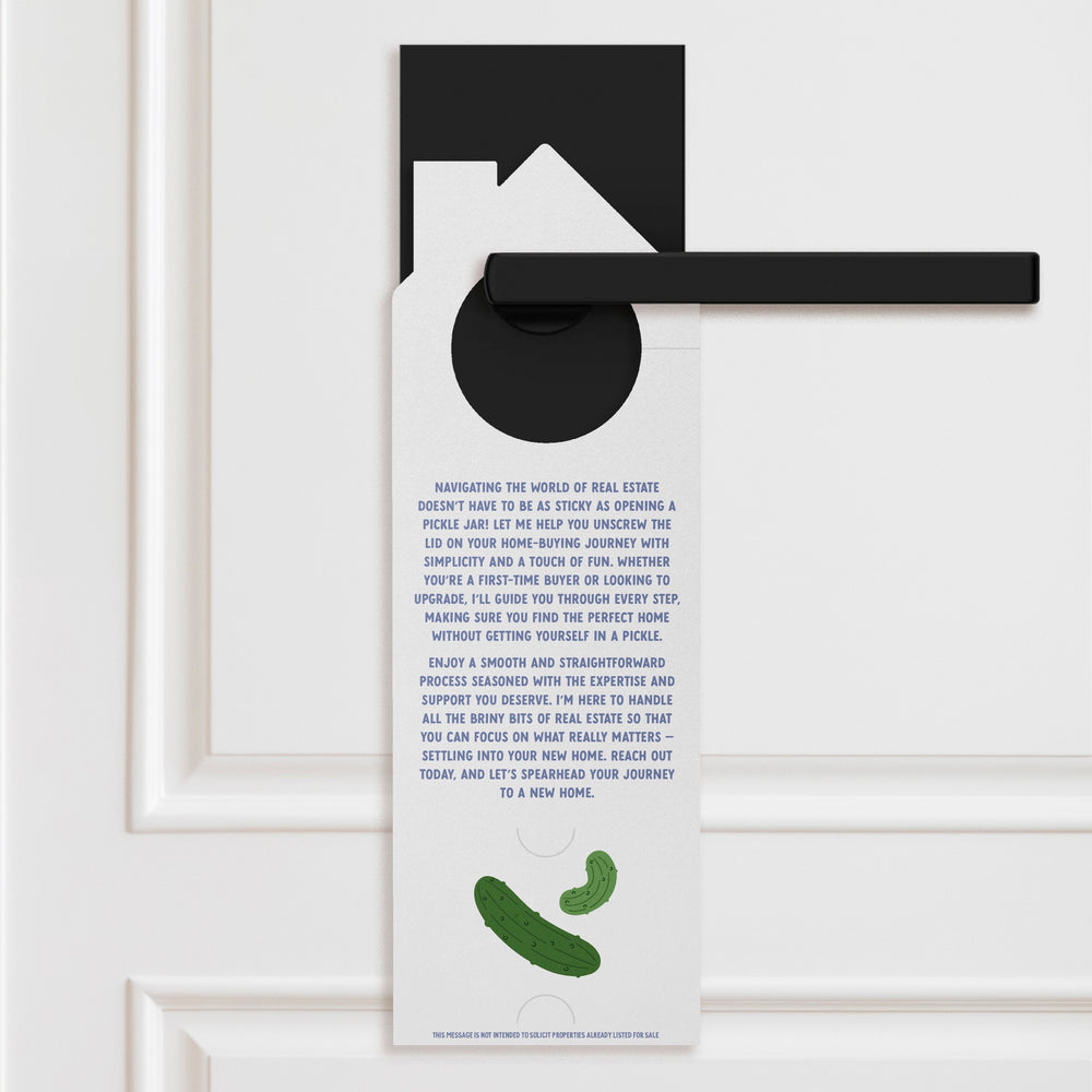 Finding Your Perfect Home Is A Big Dill To Me! Door Hangers Door Hanger Market Dwellings