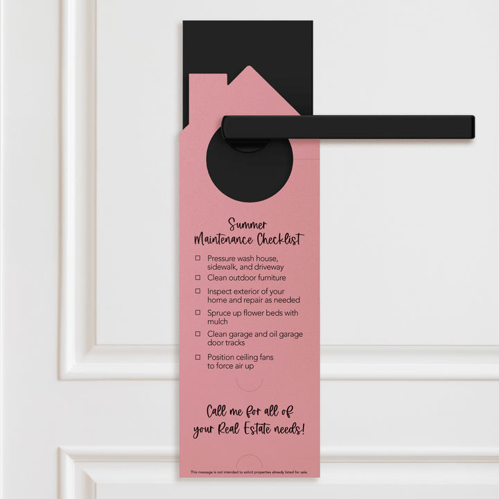 Hello Summer Real Estate Maintenance Checklist Door Hangers